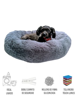 Foto 7 | Cama para Mascotas Lunics color Gris Jumbo Plus Confortable Antiestrés