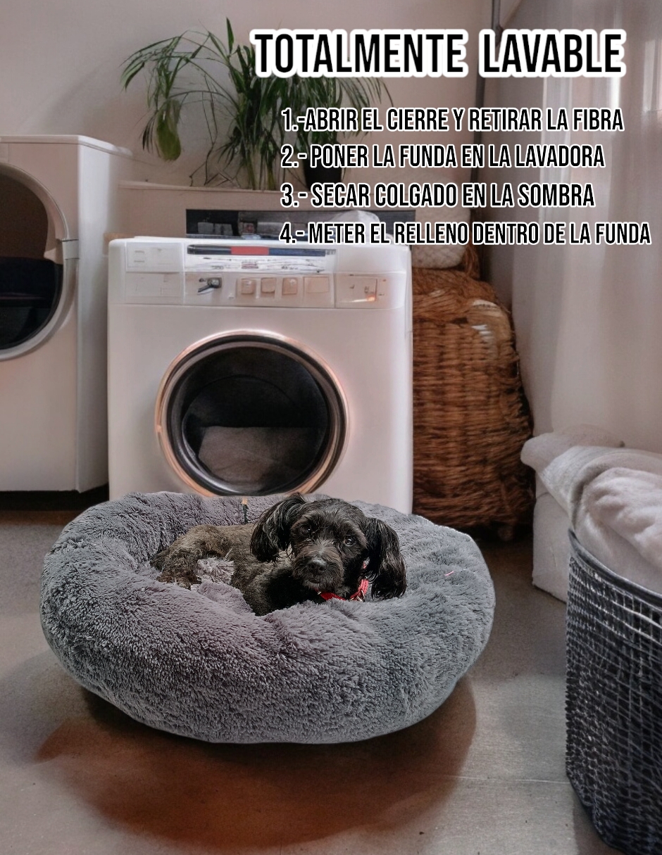 Foto 7 | Cama para Mascotas Lunics color Gris Chica Confortable Antiestrés