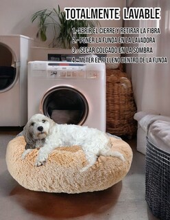 Foto 7 | Cama para Mascotas Lunics color Beige Mediana Confortable Antiestrés