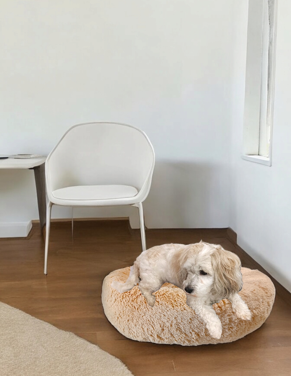 Foto 9 pulgar | Cama para Mascotas Lunics color Beige Mediana Confortable Antiestrés