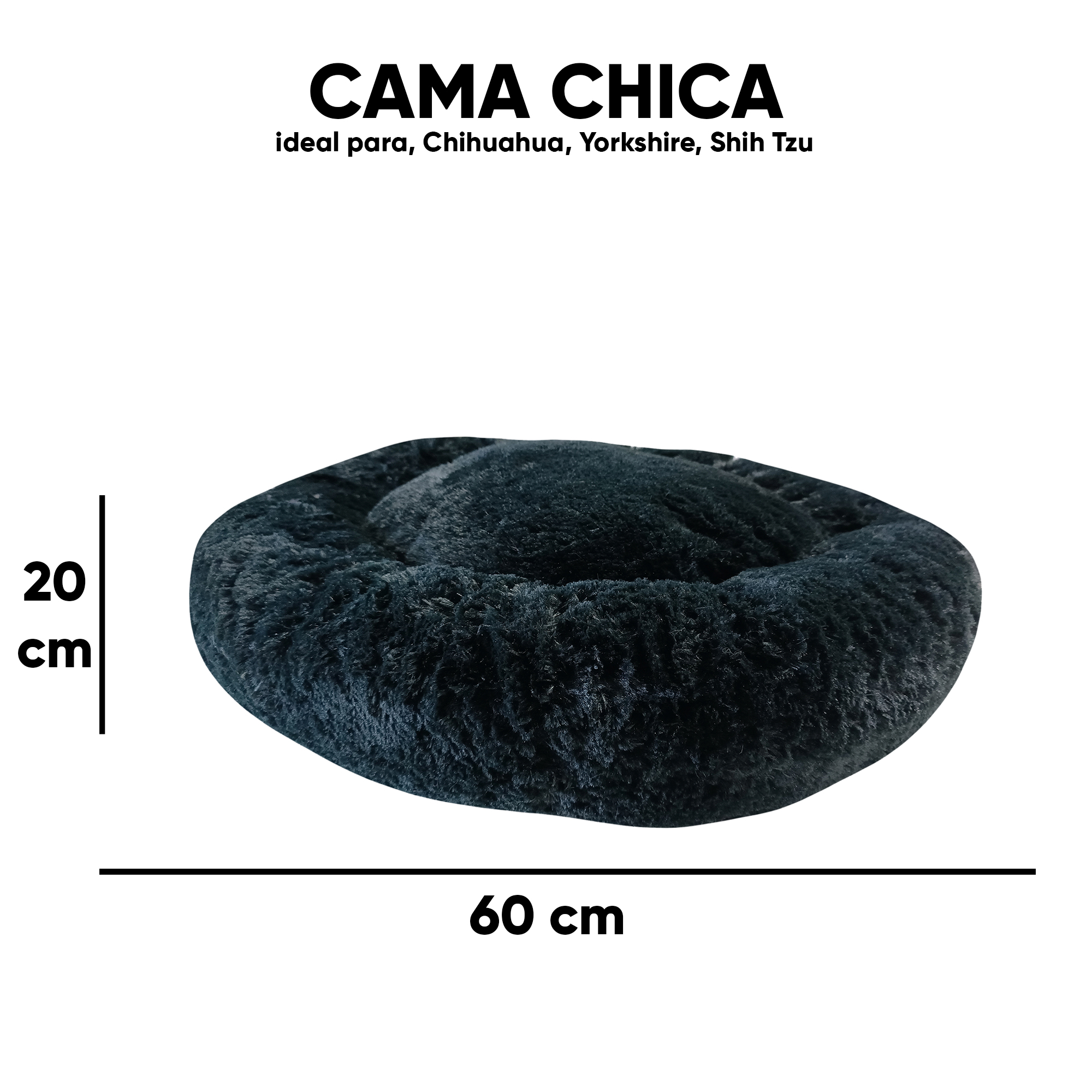 Foto 6 pulgar | Cama para Mascotas Lunics color Negro Chica Confortable Antiestrés