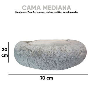 Foto 5 | Cama para Mascotas Lunics color Gris Mediana Confortable Antiestrés Para Perro