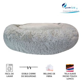 Foto 6 | Cama para Mascotas Lunics color Gris Mediana Confortable Antiestrés Para Perro