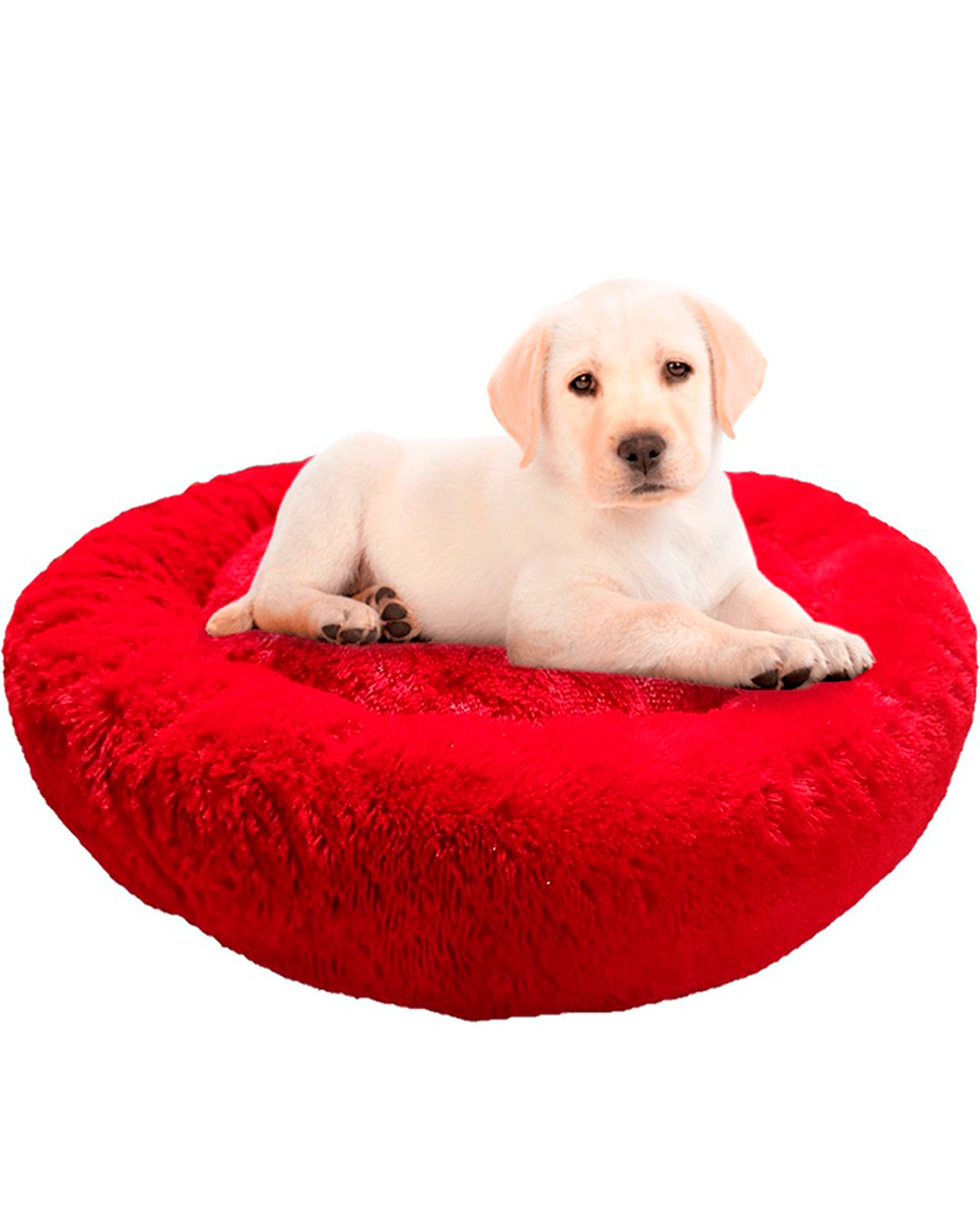 Foto 4 pulgar | Cama para Mascotas Lunics color Rojo Grande Confortable Antiestrés