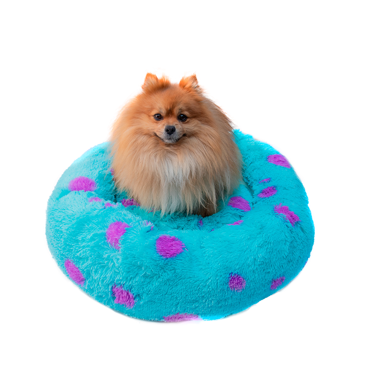 Cama para Mascota Monster color Azul Mediana con Base Antideslizante