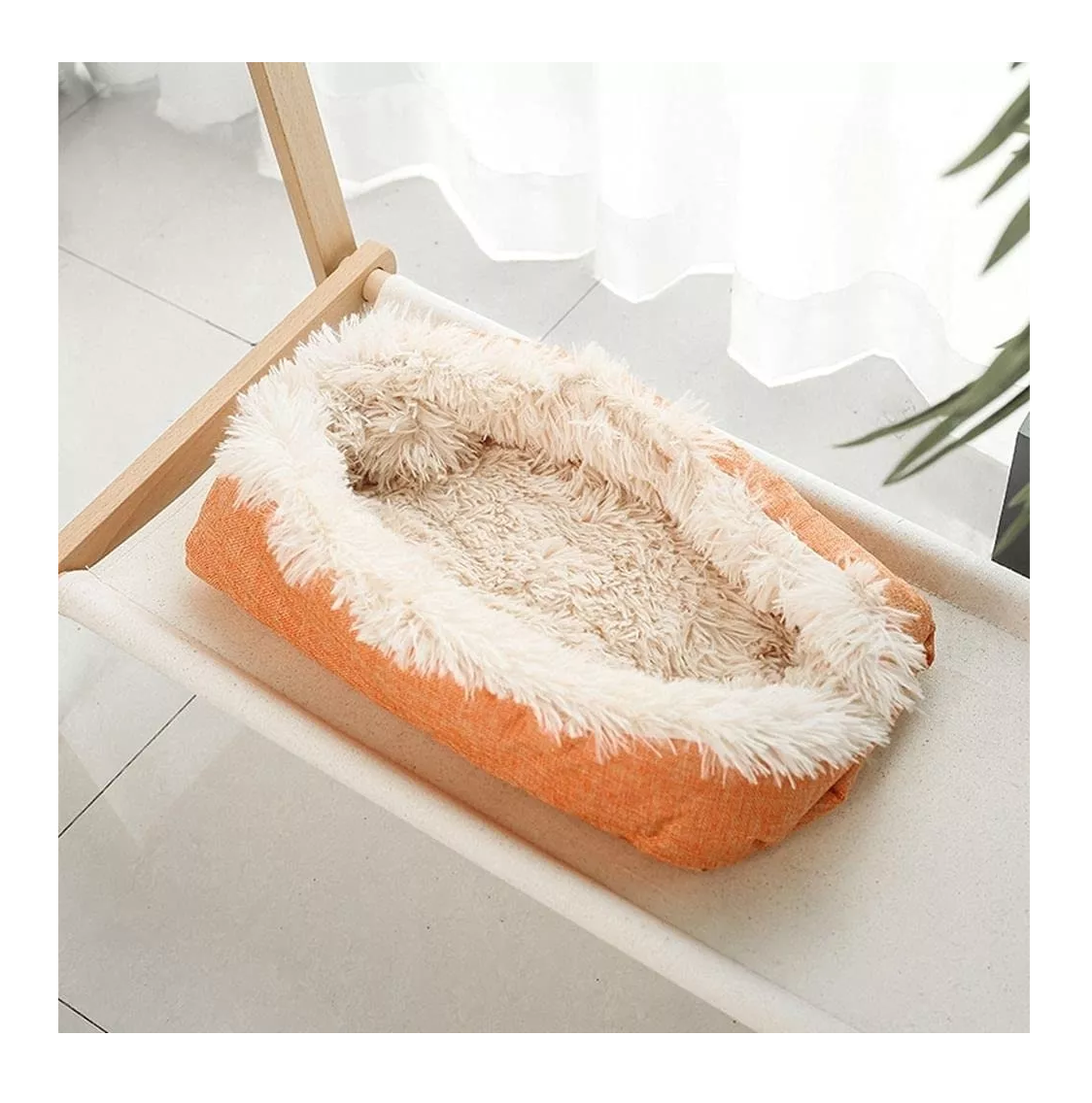 Foto 4 pulgar | Cama para Mascotas Belug color Naranja 50 x 60 cm