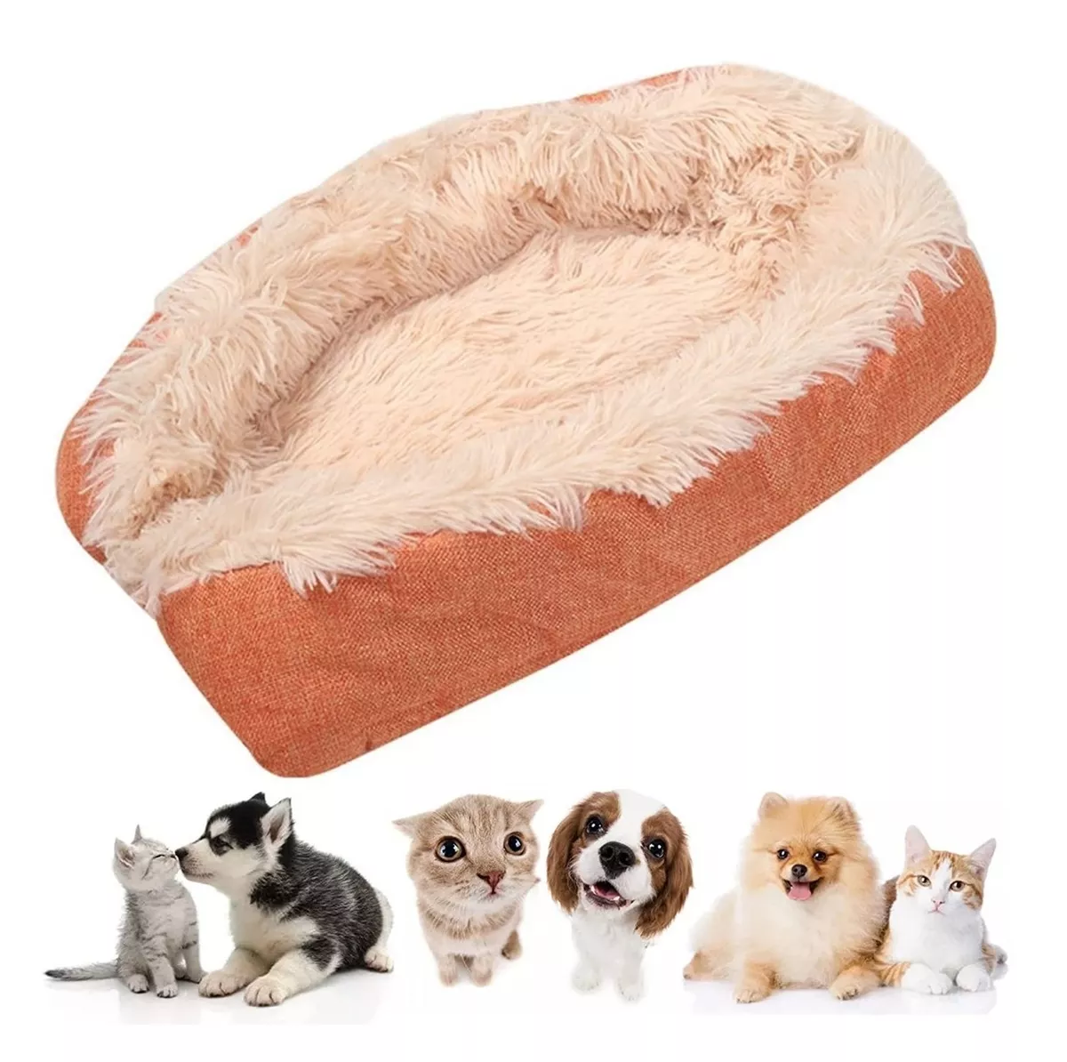 Foto 5 pulgar | Cama para Mascotas Belug color Naranja 50 x 60 cm