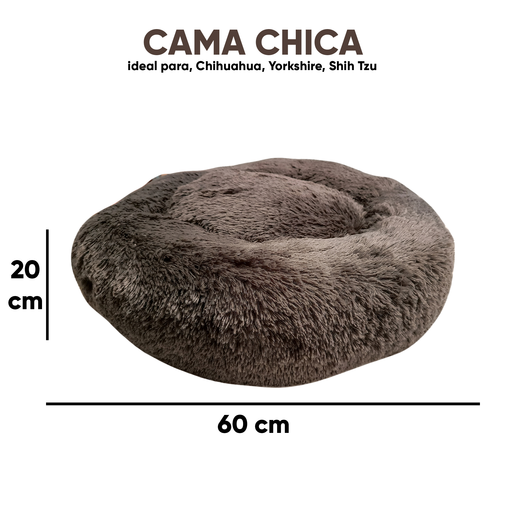 Foto 4 pulgar | Cama Antiestrés Lunics CA-ANCHGROBS color Gris Chica