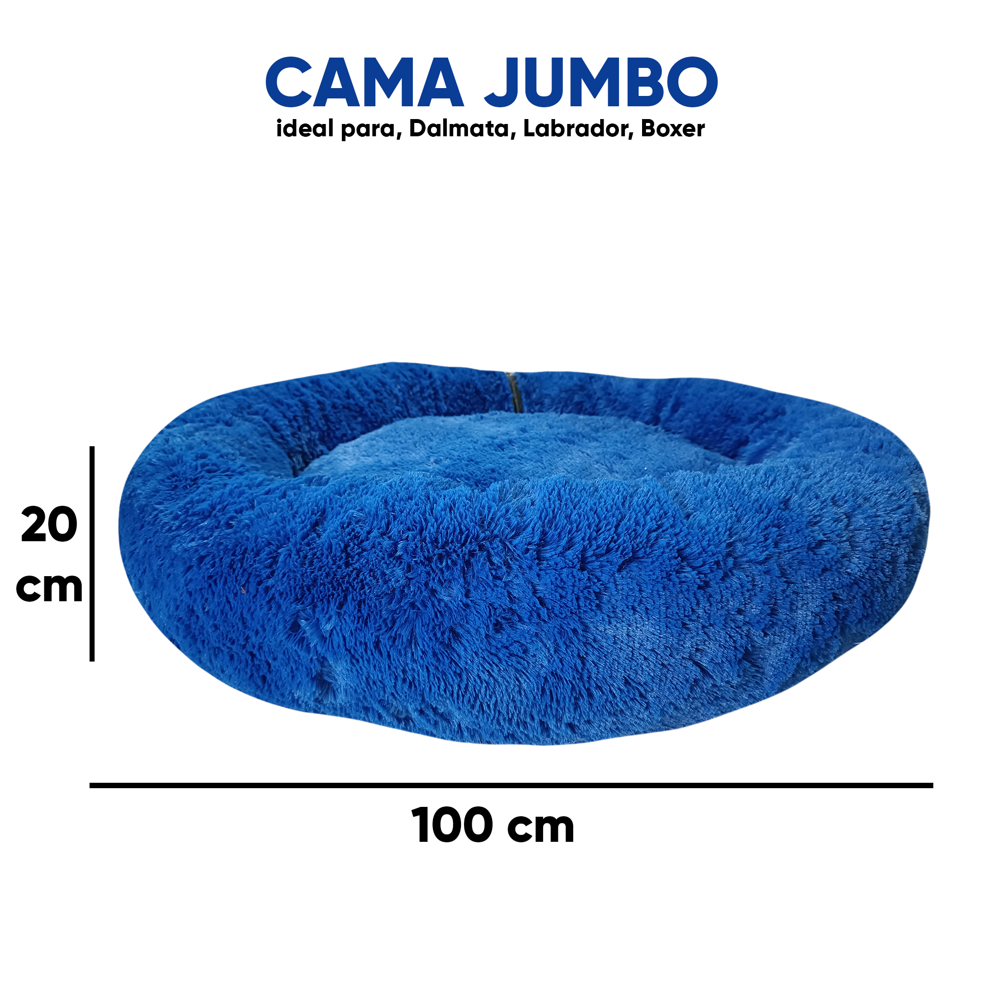 Foto 4 pulgar | Cama Antiestrés Lunics CA-ANEXGAZR color Azul Rey Jumbo