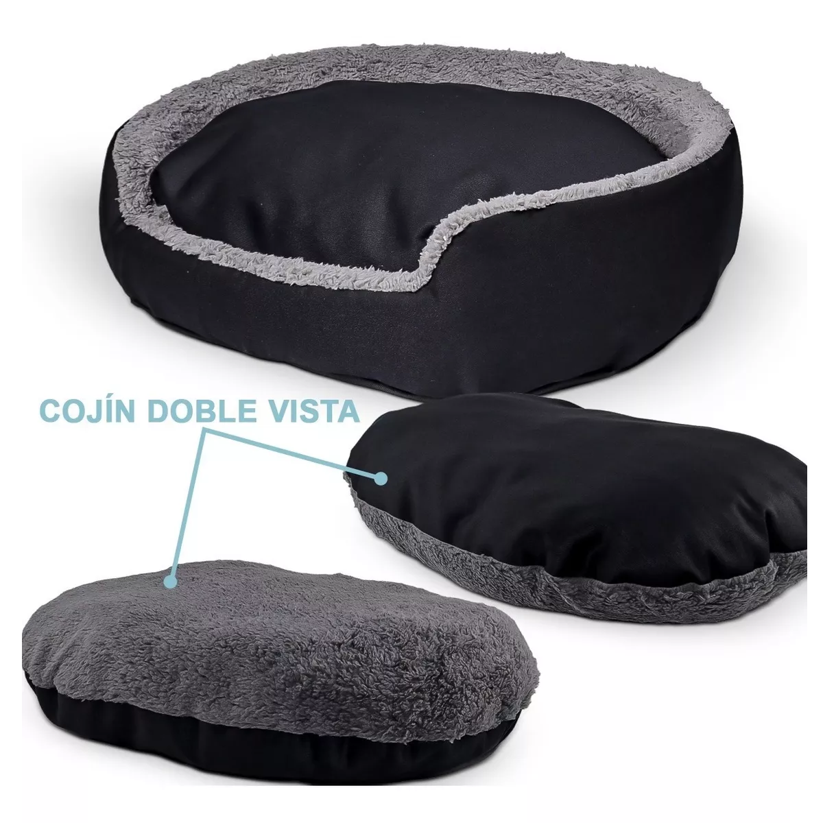 Foto 3 pulgar | Cama Doble Vista para Mascota Eo Safe Imports Esi-7889 color Gris