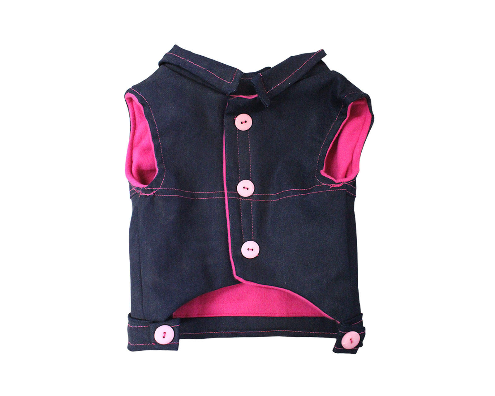 Chaleco para Hembra con Forro de Tela Polar Bajío Pets Talla 4 color Rosa