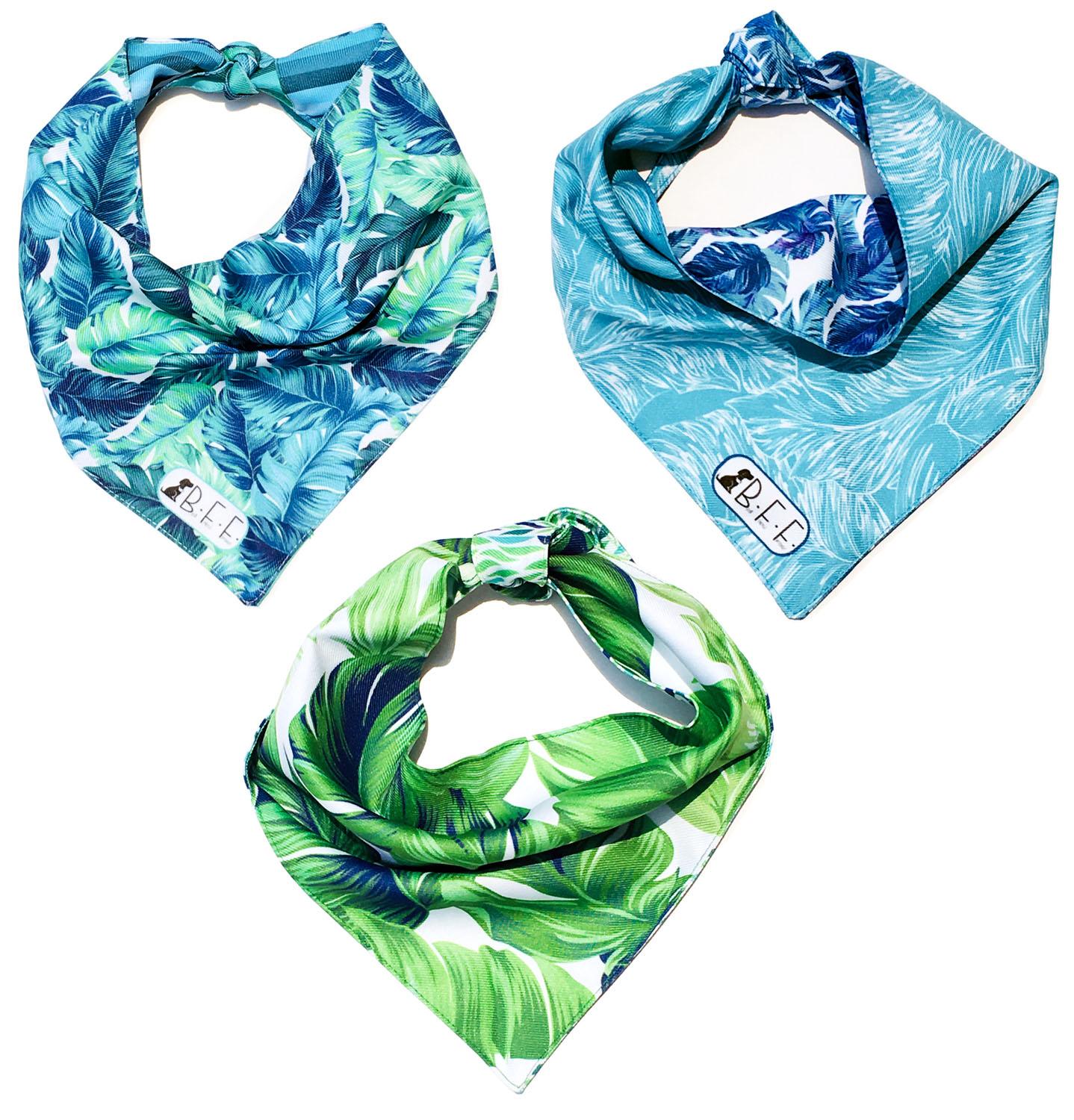 Bandanas Para Perros Set De 3 Piezas Talla Mediana - Tropical