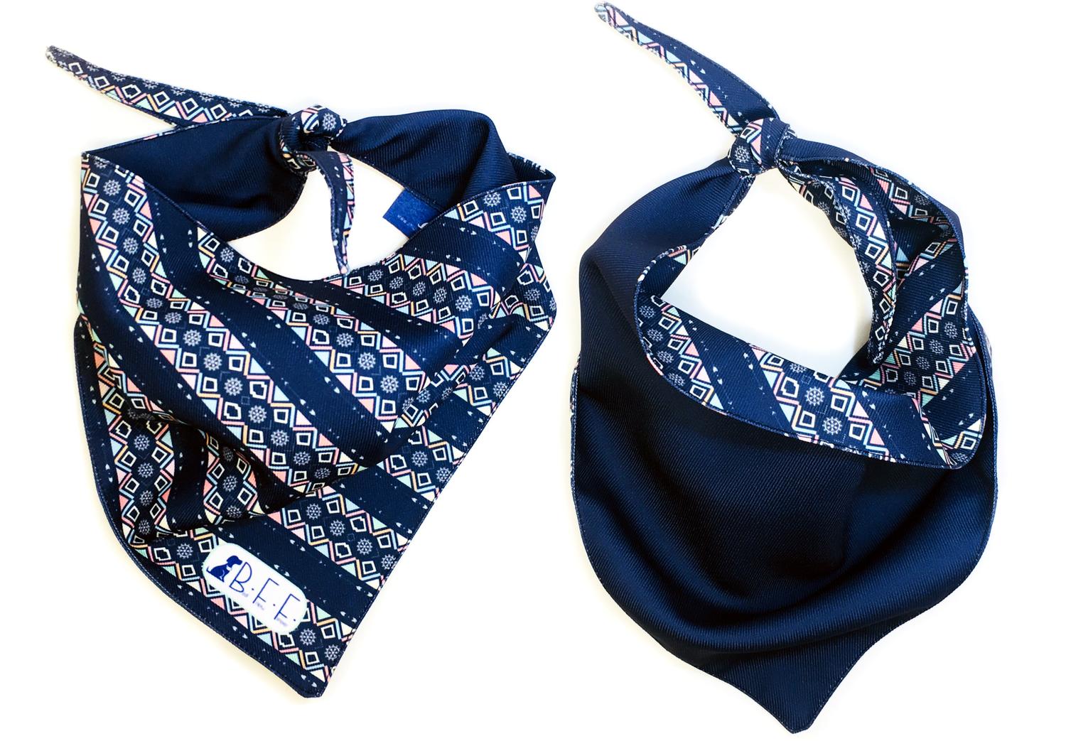 Foto 4 pulgar | Bandanas Para Perros Set De 3 Piezas Talla Grande - Tribal Azul