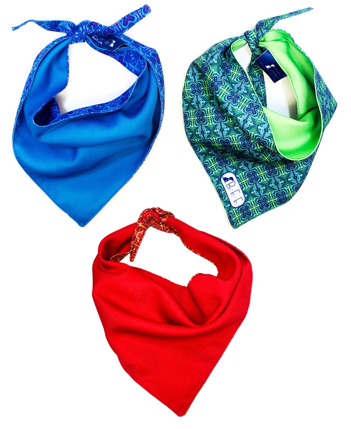 Foto 3 pulgar | Bandanas Para Perros Set De 3 Piezas Talla Mediana - Azul