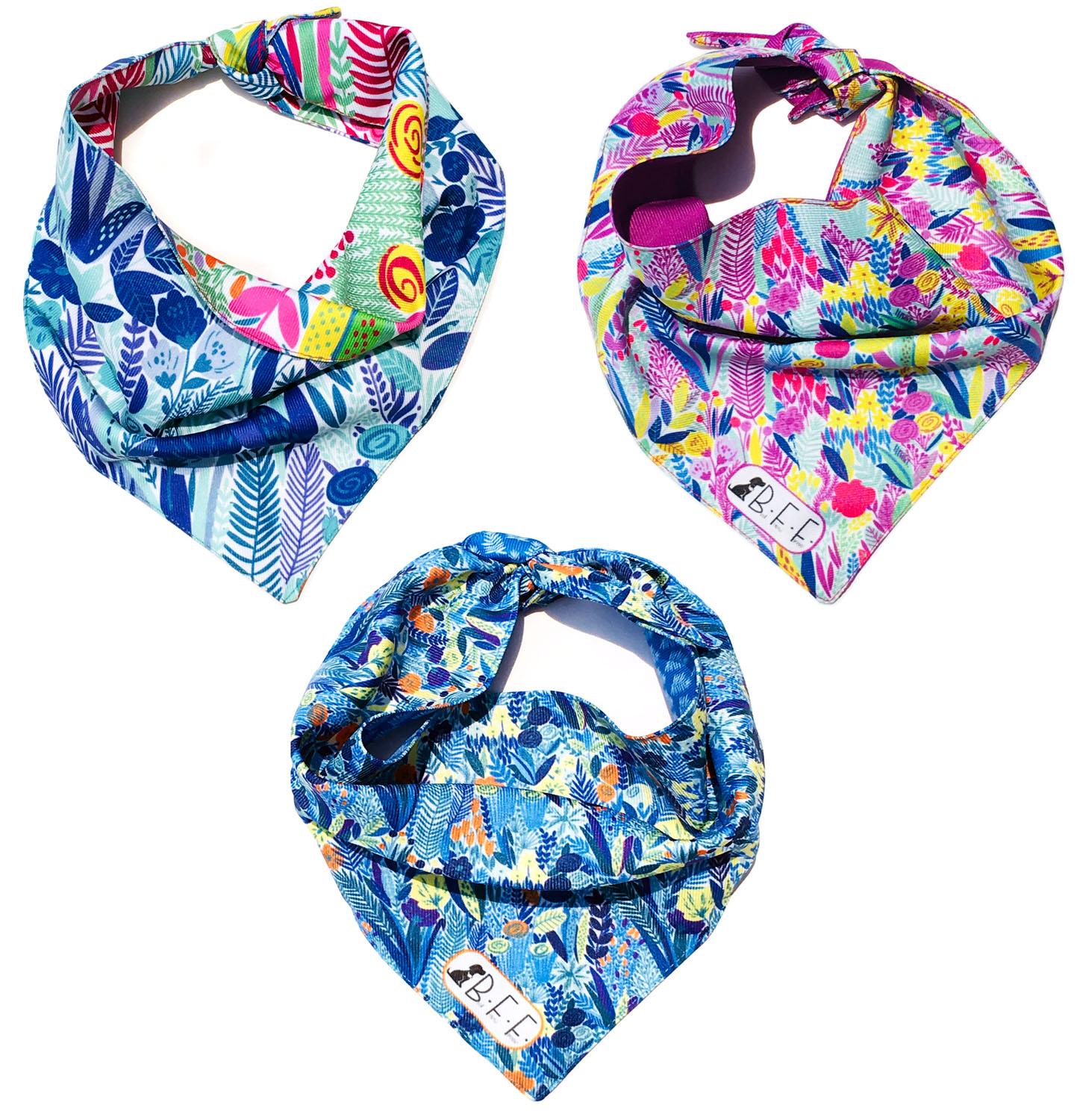 Bandanas Para Perros Set De 3 Piezas Talla Grande - Hojas $439