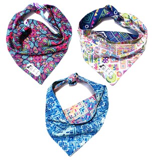 Foto 2 | Bandanas Para Perros Set De 3 Piezas Talla Mediana - Geometrico