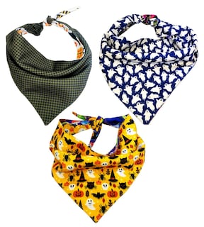 Foto 2 | Bandanas Para Perros Set De 3 Piezas Talla Mediana - Halloween