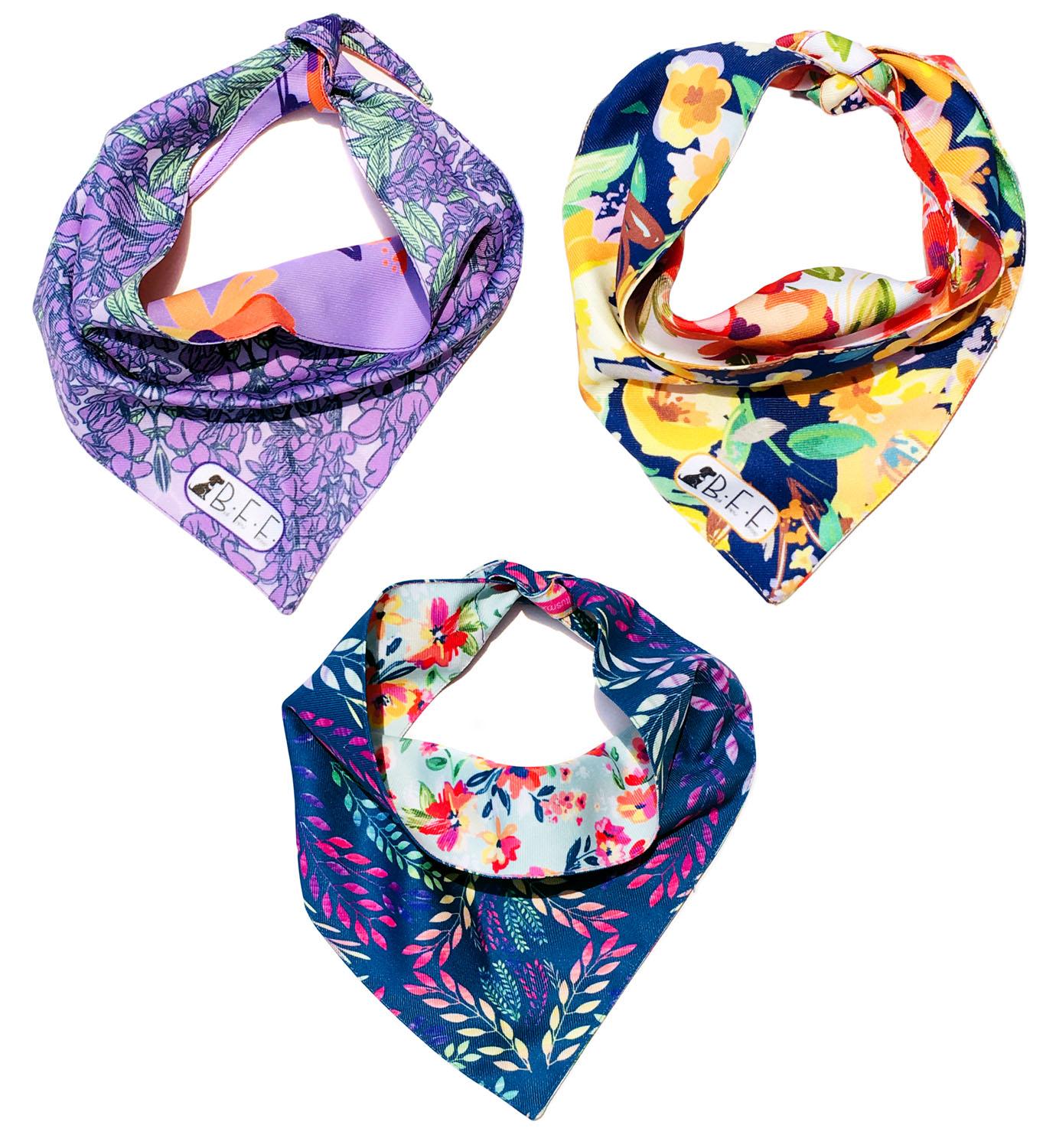 Bandanas Para Perros Set De 3 Piezas Talla Grande - Acuarella