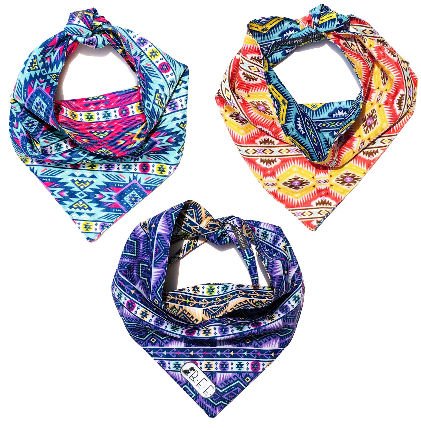 Foto 3 pulgar | Bandanas Para Perros Set De 3 Piezas Talla Grande - Azteca