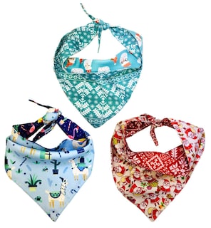 Foto 2 | Bandanas Para Perros Set De 3 Piezas Talla Grande - Navidad Fun