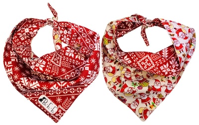 Foto 3 | Bandanas Para Perros Set De 3 Piezas Talla Grande - Navidad Fun