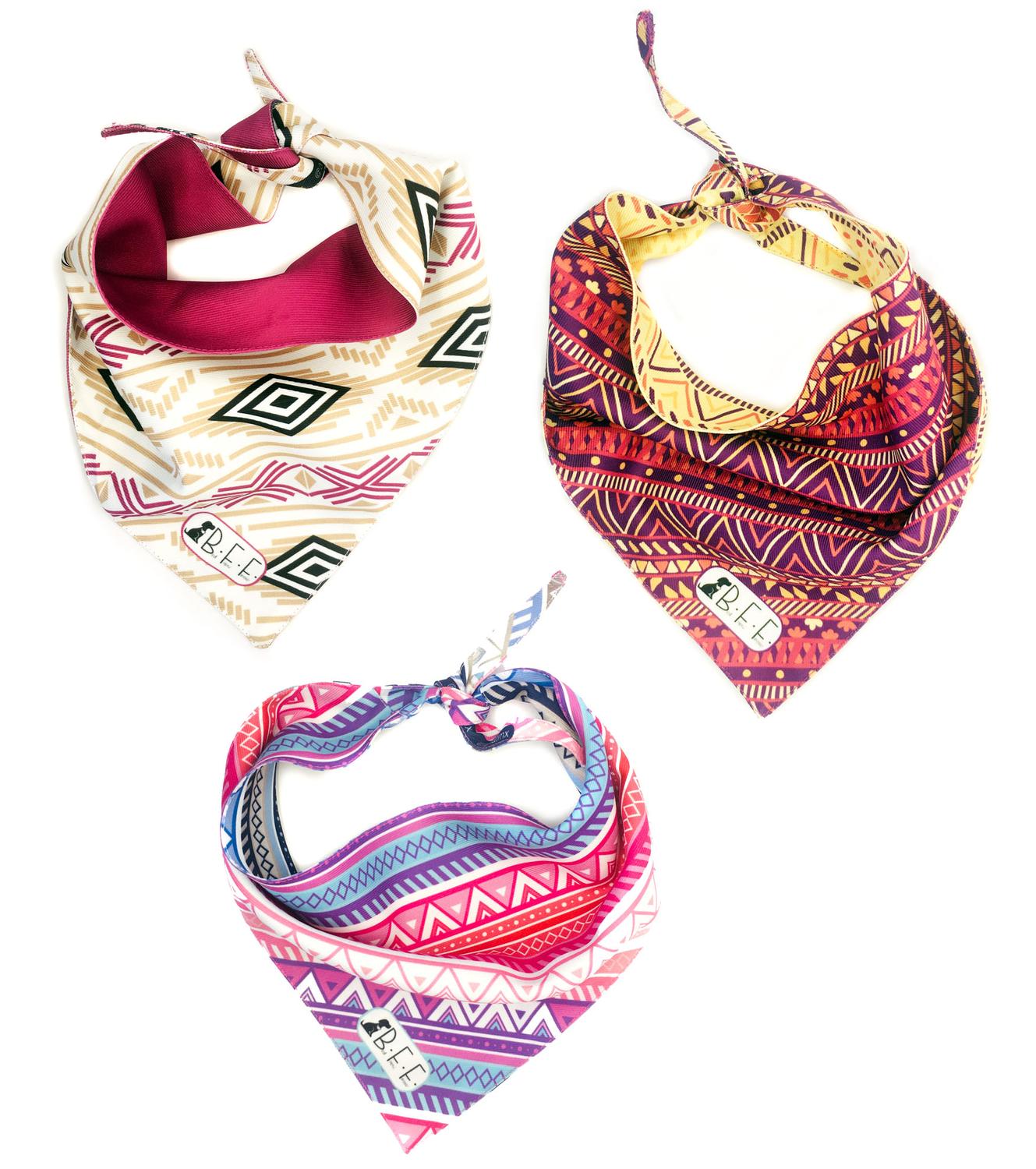 Foto 2 pulgar | Bandanas Para Perros Set De 3 Piezas Talla Mediana - Boho