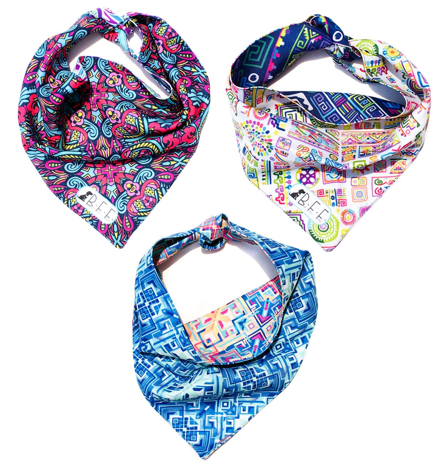 Foto 2 | Bandanas Para Perros Set De 3 Piezas Talla Grande - Geometrico