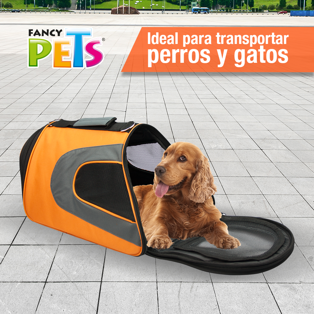 Foto 4 pulgar | Transportadora Gde de Tela colo Anaranjado Trendy