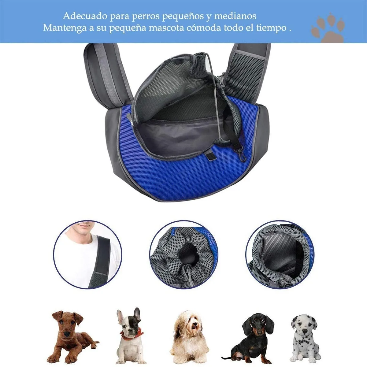 Foto 4 pulgar | Transportador Ajustable Malubero color Gris para Mascota