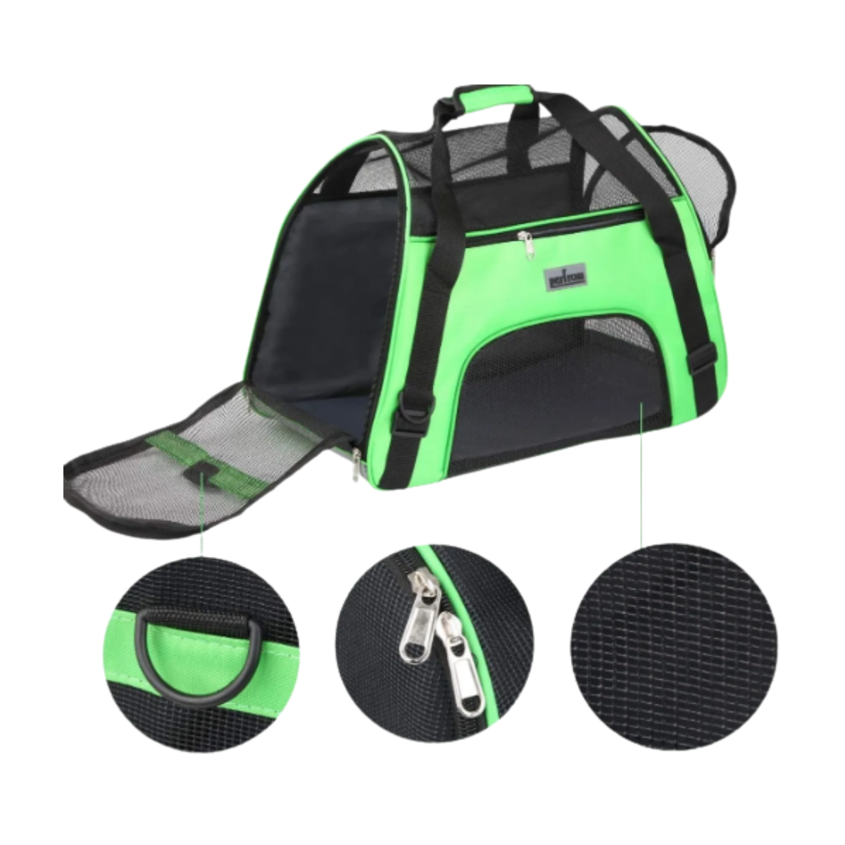 Foto 3 pulgar | Bolsa Plegable para Transporte de Mascota más Almohadilla Felpa Verde