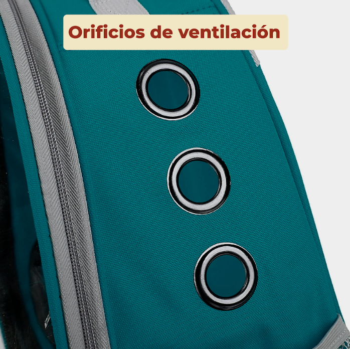 Foto 5 pulgar | Mochila Transportadora Portátil color Verde para Mascotas
