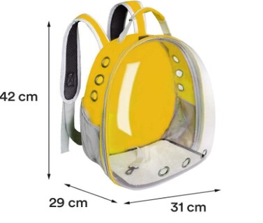 Foto 4 | Mochila Transportadora Portátil para Mascotas Amarilla