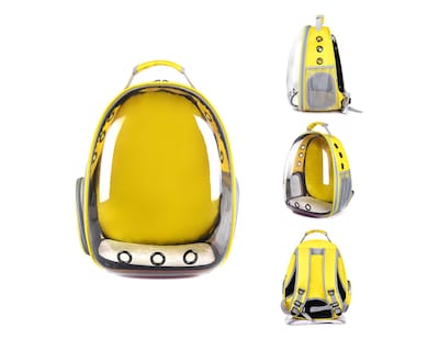 Foto 5 | Mochila Transportadora Portátil para Mascotas Amarilla