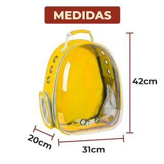 Foto 7 | Mochila Transportadora Portátil para Mascotas Amarilla