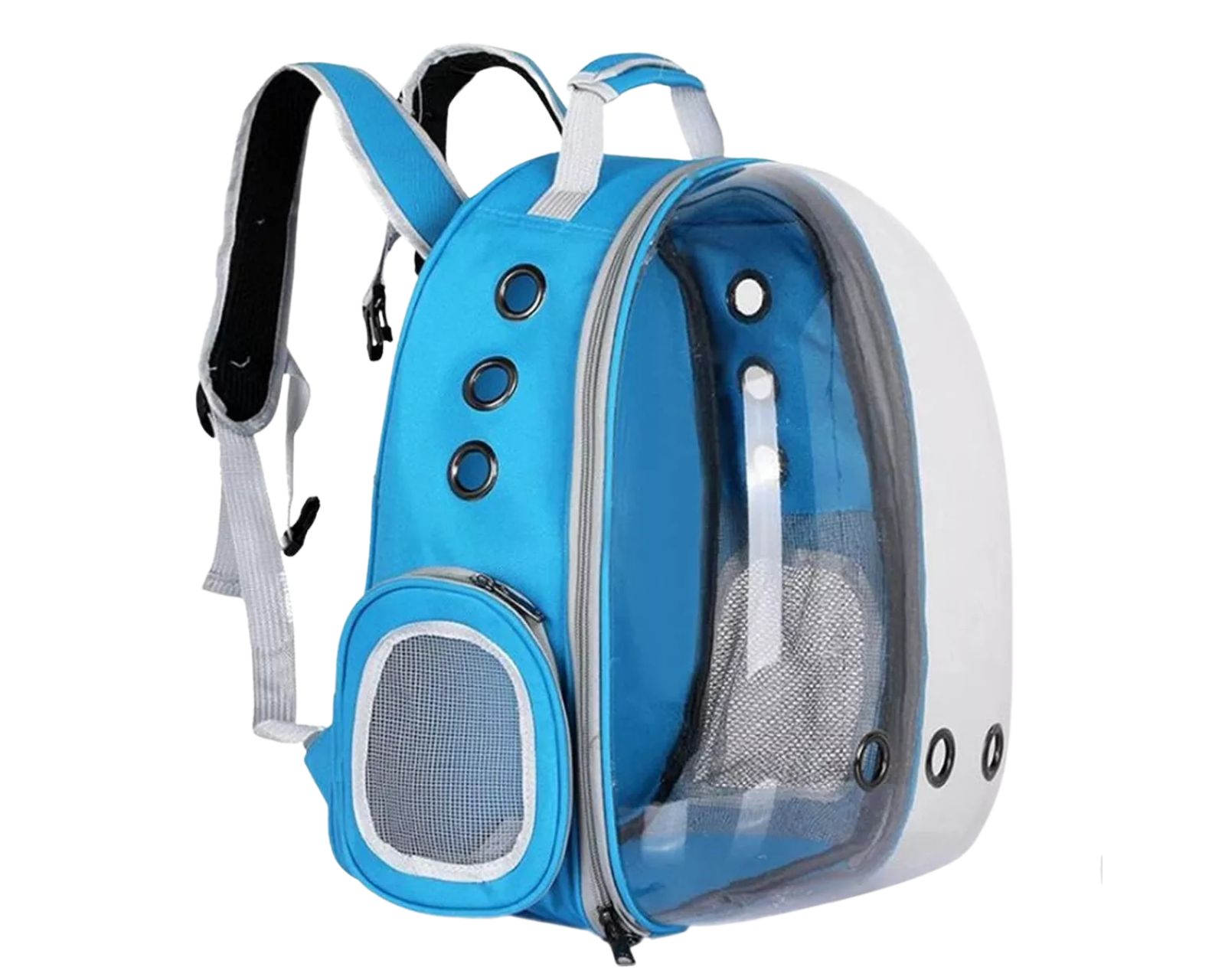 Mochila Portátil color Azul Transportadora de Mascotas para Viajes Ideal para Perros y Gatos