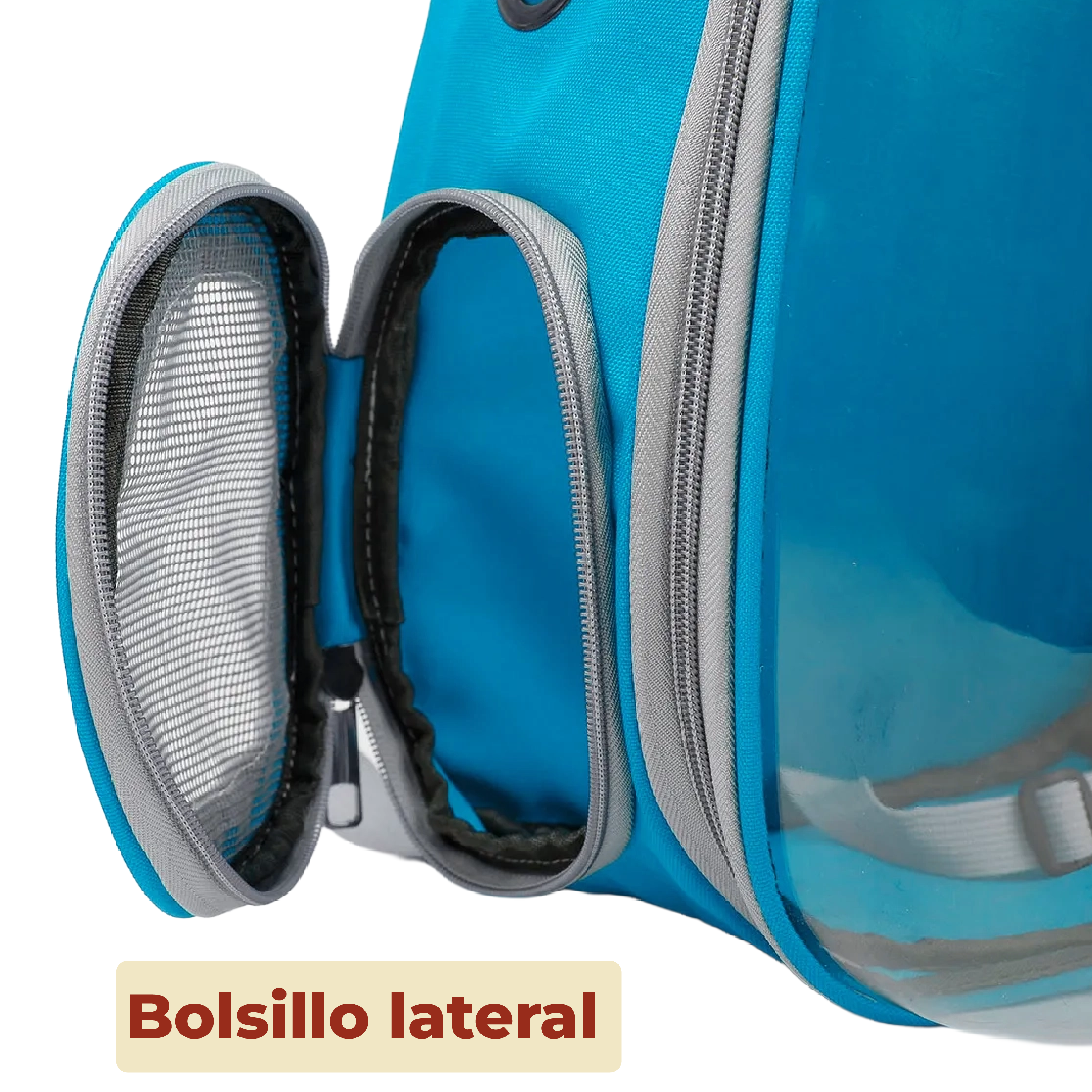Foto 6 pulgar | Mochila Transportadora Portátil Para Mascotas Color Azul Cielo