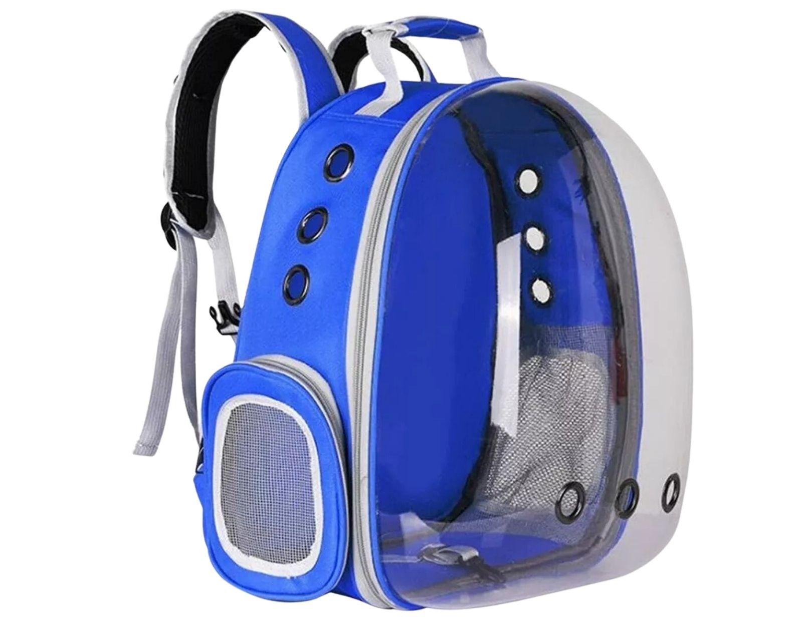 Mochila Portátil color Azul Transportadora de Mascotas para Viajes Ideal para Perros y Gatos