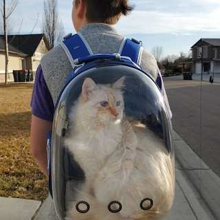 Foto 3 | Mochila Transportadora Portátil Azul para Mascotas
