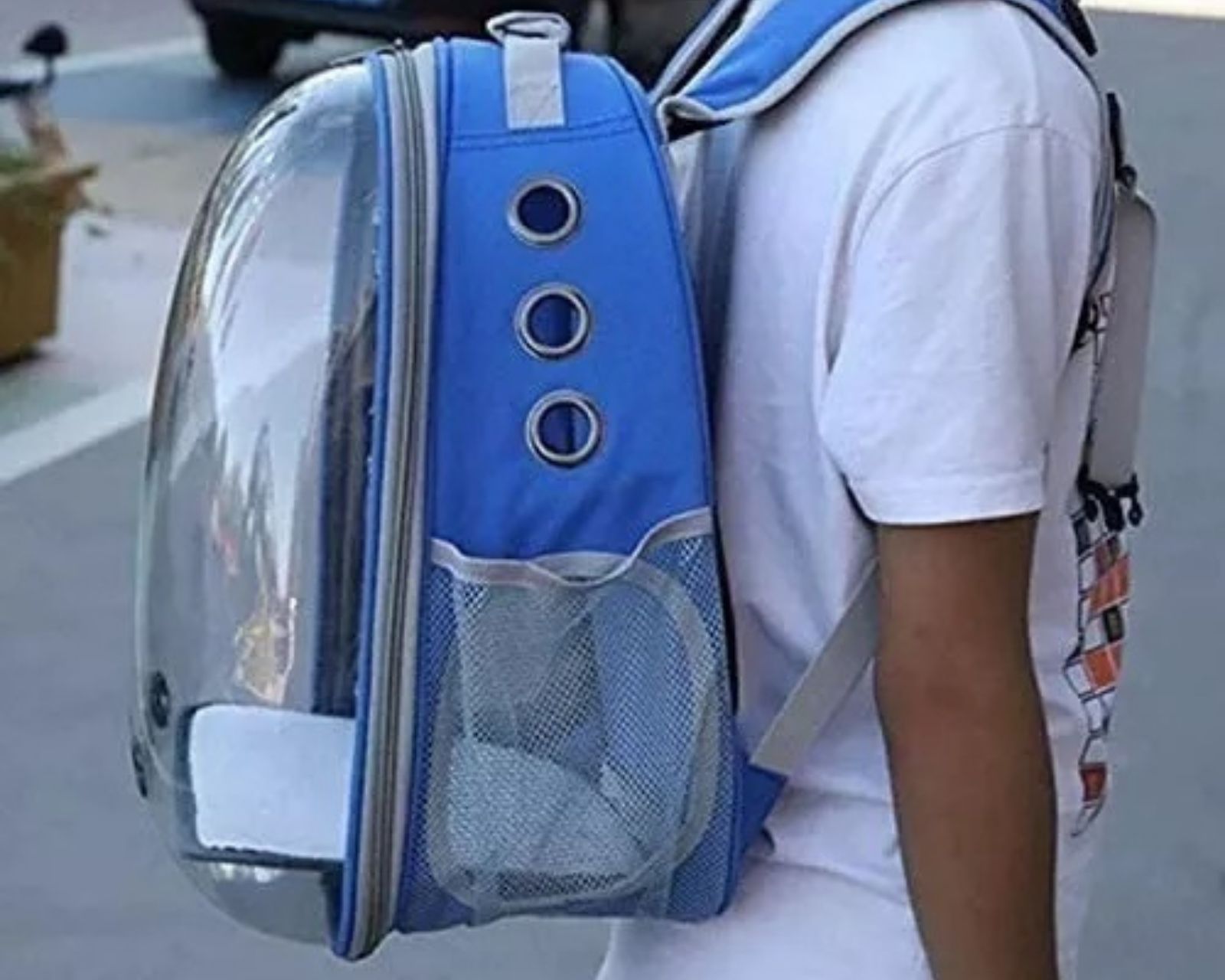 Foto 4 | Mochila Transportadora Portátil color Azul para Mascotas