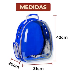 Foto 7 | Mochila Transportadora Portátil Para Mascotas Color Azul