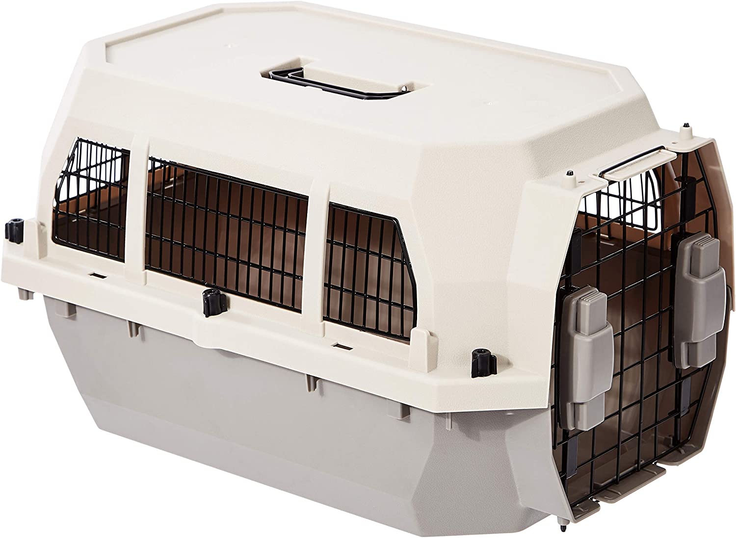 Transportadora AmazonBasics 6020-23w para Mascotas Ventilación Alambre de Metal