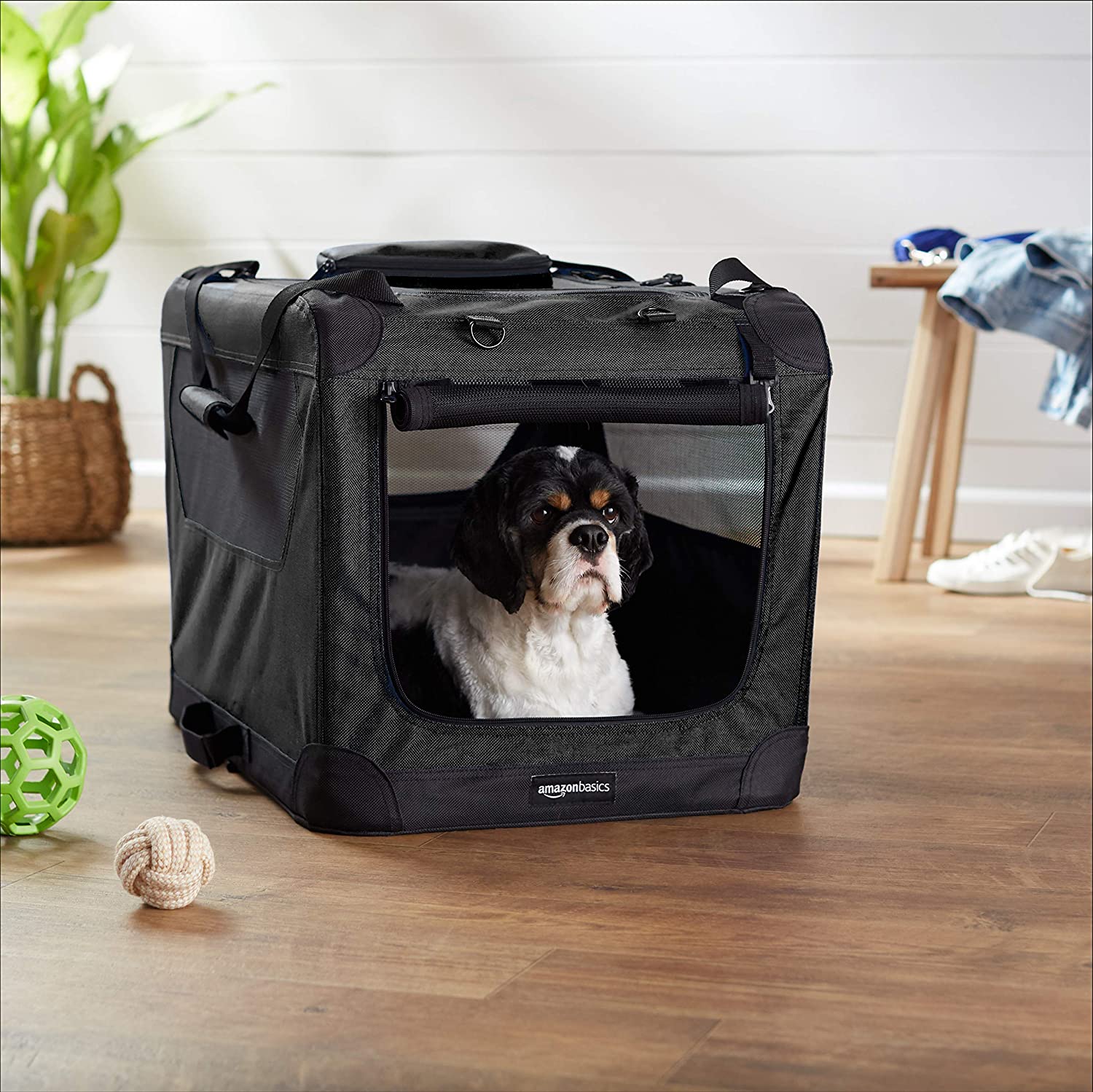 Foto 5 | Transportadora AmazonBasics 12002-26bk Plegable Portátil Suave para Mascotas