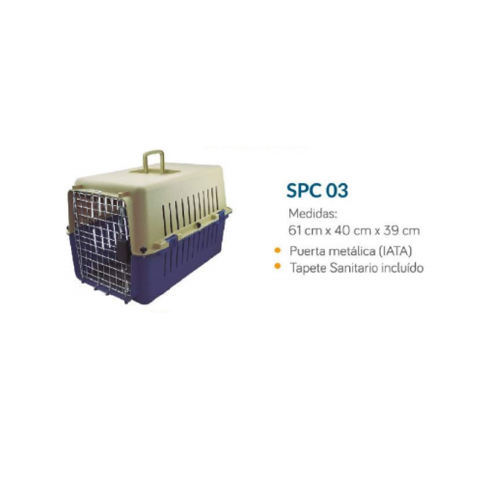 Foto 5 pulgar | Transportadora Perro Gato Chica Spc-03 Puerta Metálica Sunny Pets