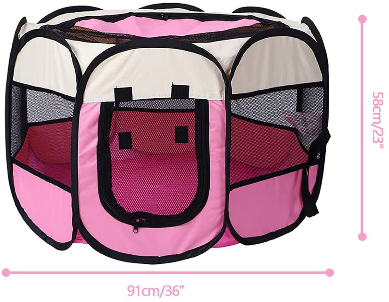 Foto 4 pulgar | Corral para Perros con Valla Plegable color Rosa