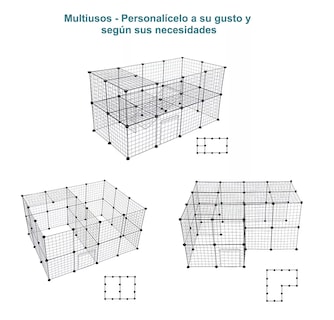 Foto 6 | Corral Desmontable para Mascotas Beluga Spielwaren GMBH color Negro con 36 Mallas Metálicas