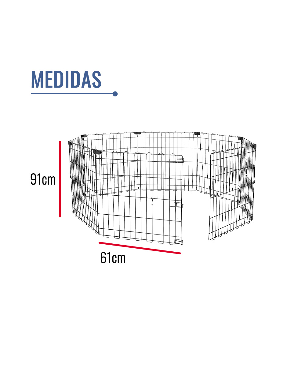 Foto 3 pulgar | Corral para Perros Level Home Expandible con Puerta de 91 cm de Alto