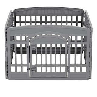 Foto 1 | Parque para Perros 4 Paneles 60x60 Cm Gris Oscuro - Venta Internacional