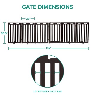 Foto 3 | Valla De Madera Independiente Dog Gate Arf Pets De 6 Paneles Y 360° - Venta Internacional.