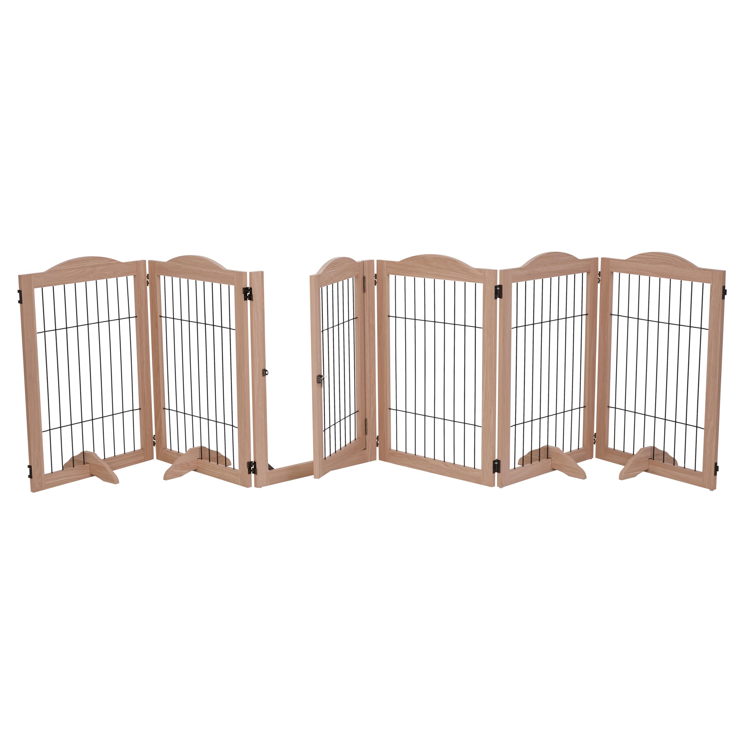 Valla De Madera Independiente Dog Gate Arf Pets De 6 Paneles Y 360° - Venta Internacional.