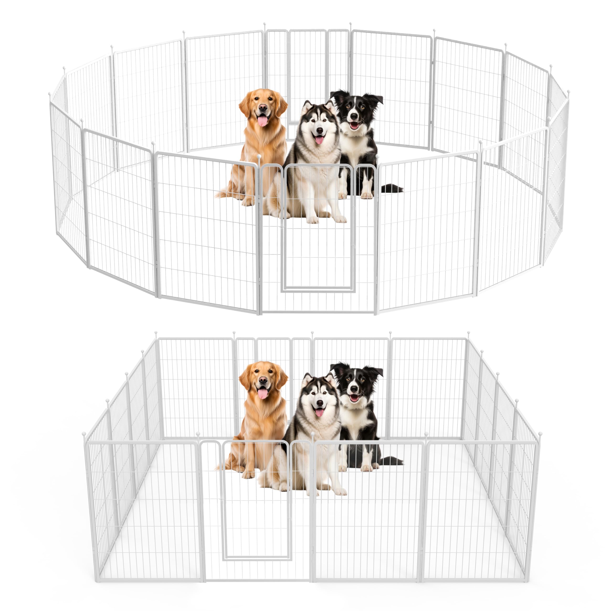 Foto 2 pulgar | Parque Infantil Para Perros Simple Deluxe, 16 Paneles, 40 Cm De Altura, Blanco - Venta Internacional.